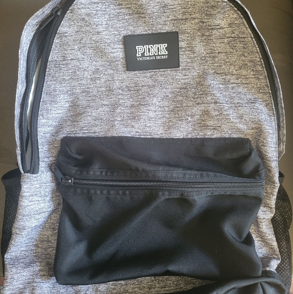 Black and grey PINK backpack